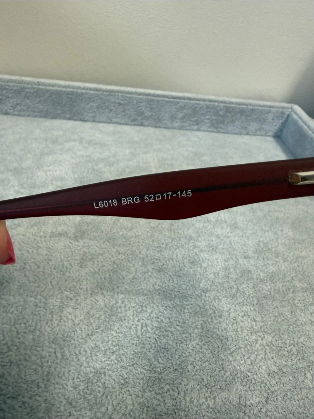 NWOT Lantis Optical L6018 Burgundy Plastic Full-Rim Oval Glasses Eyesize 52